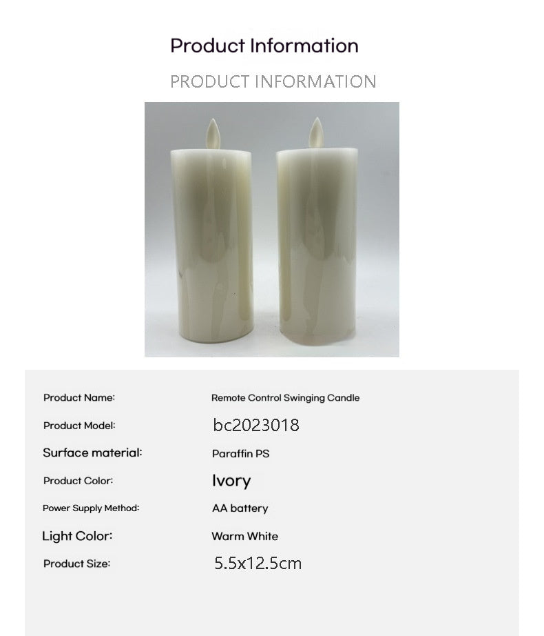 10 Key Remote Control Candle Flat Head Candle Lamp