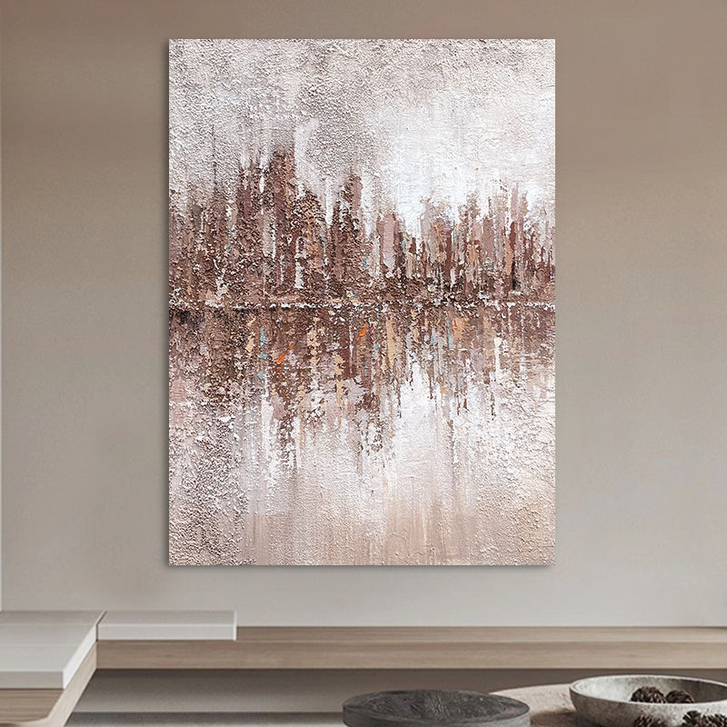 Hand-Painted Oil Painting Canvas Wall Art Decoration Minimalist Texture Abstract For Home Living Room Decor Rolled Frameless Unstretched Painting
