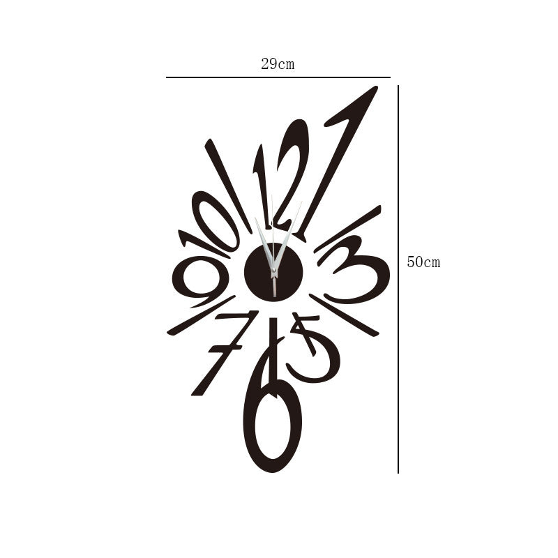 Creative DIY Decoration Fashion Wall Clock Wall Sticker Digital Clock