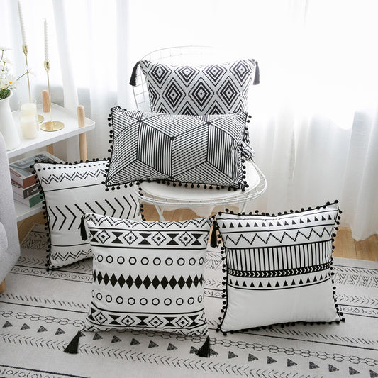 Boho Chic Cushion Cover – 30×50cm / 45×45cm | Textured Decorative Throw Pillowcase