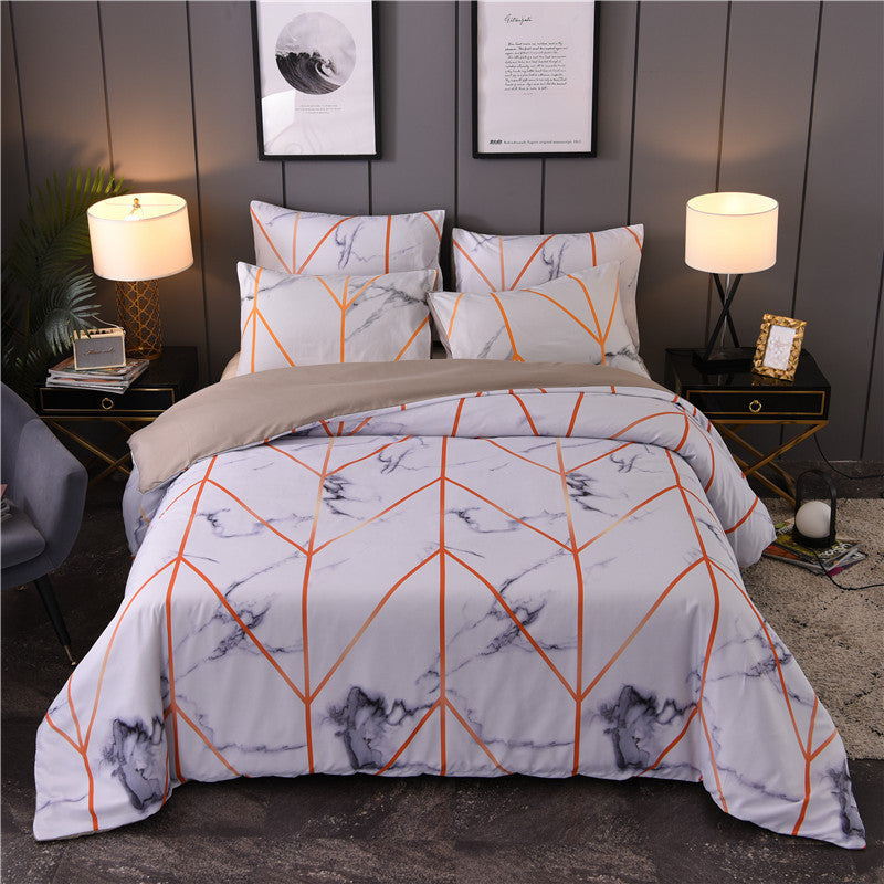 Home textile marbled black and white duvet cover bedding