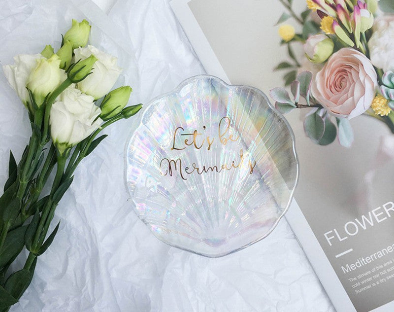 Aromatherapy Candle Companion Candle Holder Crown Shell Plate Mermaid