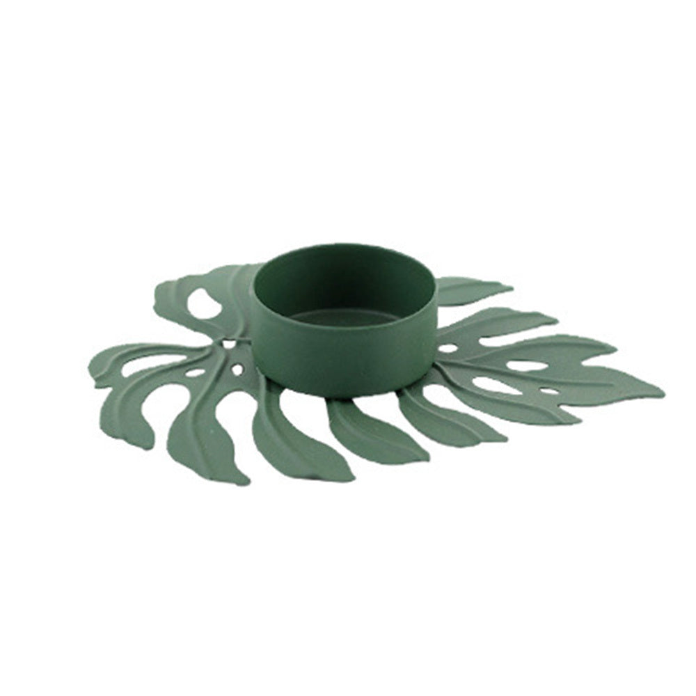 Metal turtle Leaf Ornament Candle Holder