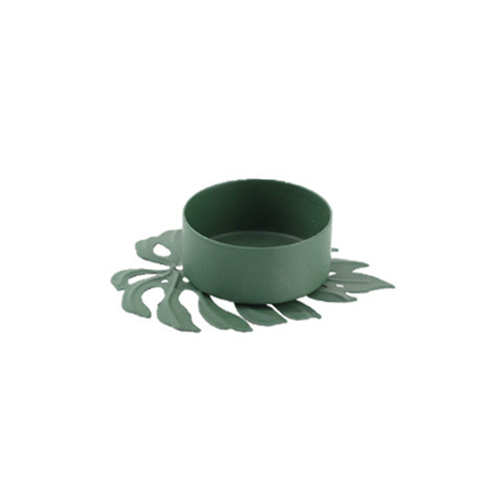 Metal turtle Leaf Ornament Candle Holder