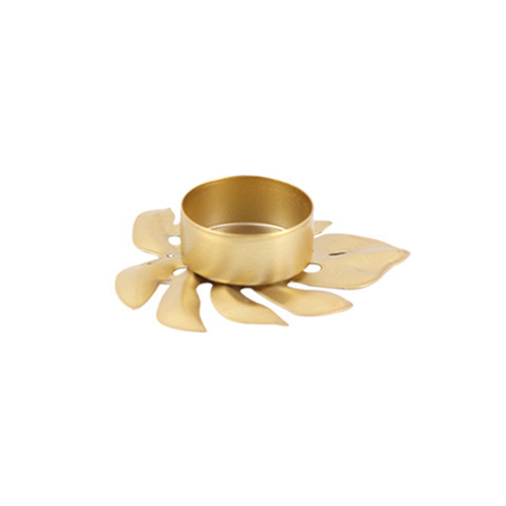 Metal turtle Leaf Ornament Candle Holder