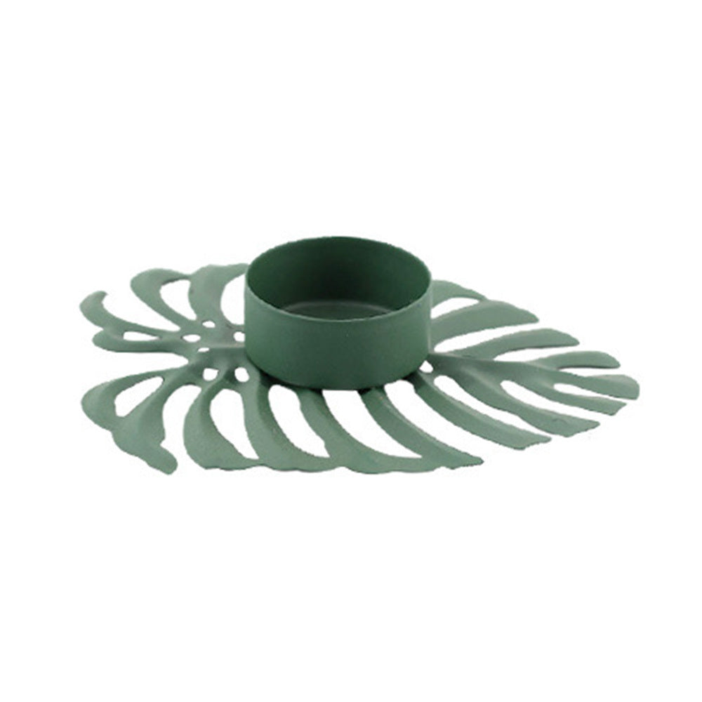 Metal turtle Leaf Ornament Candle Holder