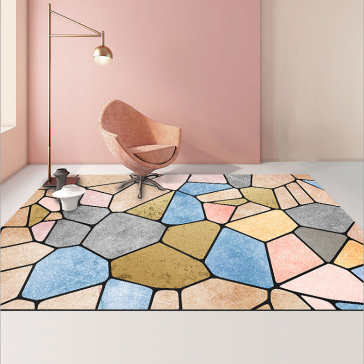 Geometric Carpet Modern Living Room Coffee Table Mat Bedroom Bedside Blanket
