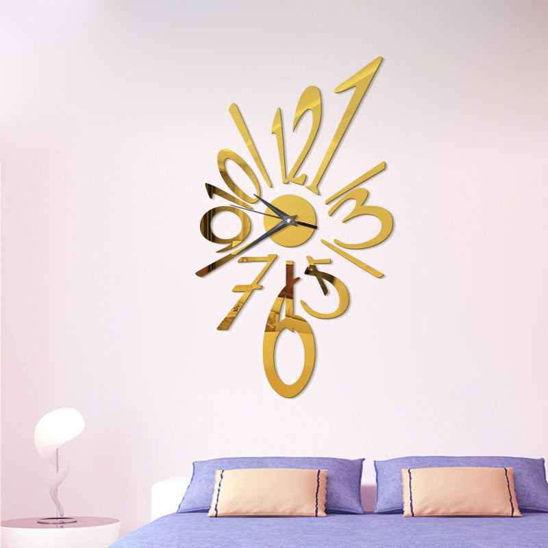 Creative DIY Decoration Fashion Wall Clock Wall Sticker Digital Clock