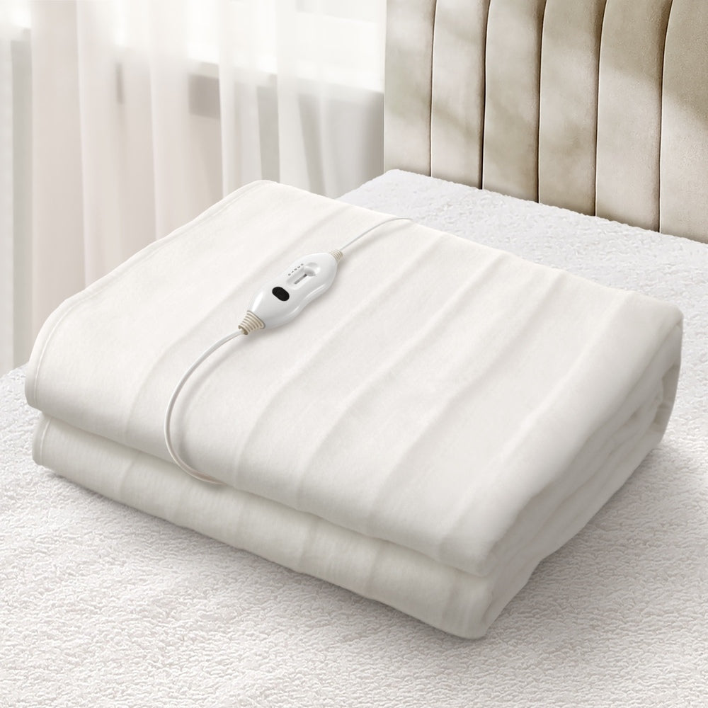 Single Electric Blanket Fully Fitted Washable Polyester