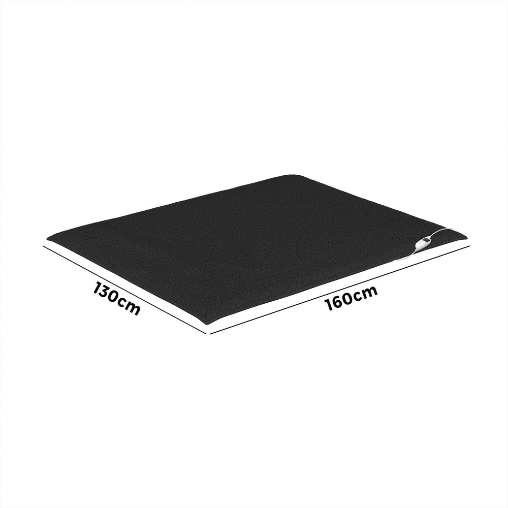Charcoal Electric Heated Sherpa Throw Blanket