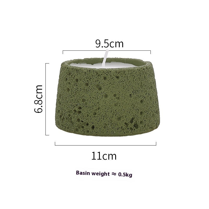 Home Decorative Crafts Candle Holder Cement Aromatherapy Candle Cup