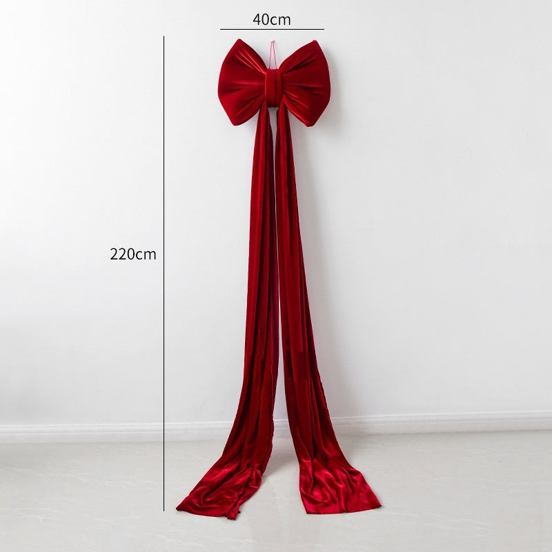 Christmas Decoration Velvet Large Bow Decoration