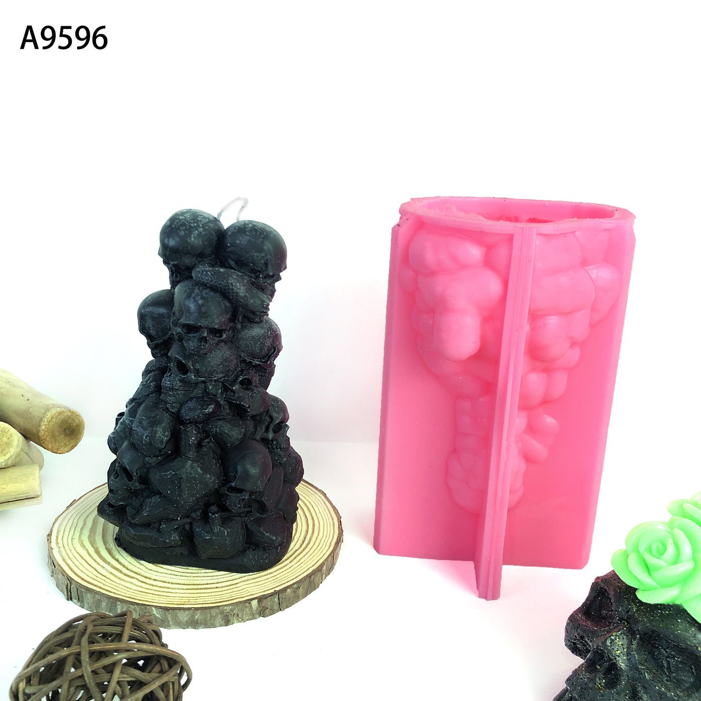 Skull Candle Silicone Mold Candle Mould Three-dimensional Skull Head Candle Mould