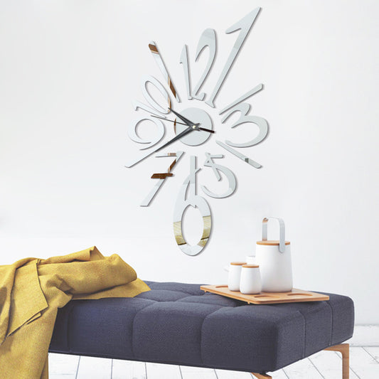Creative DIY Decoration Fashion Wall Clock Wall Sticker Digital Clock