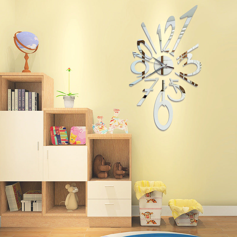 Creative DIY Decoration Fashion Wall Clock Wall Sticker Digital Clock