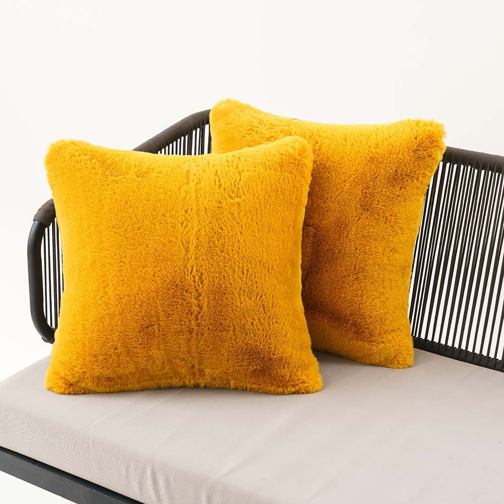 Golden Bloom Cushion Cover – 45×45cm | Yellow Throw Pillowcase (Multiple Styles)