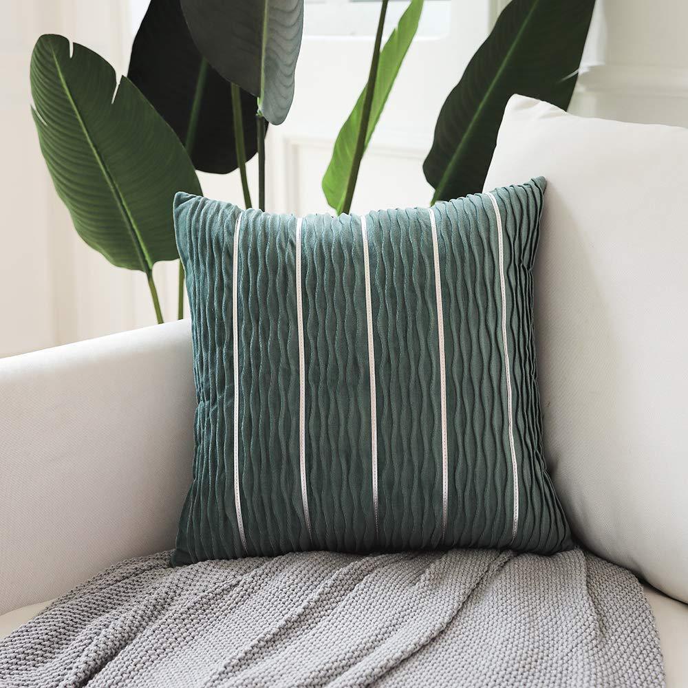 Velvet Luxe Striped Cushion Cover – 45×45cm | Soft Plush Throw Pillow Case