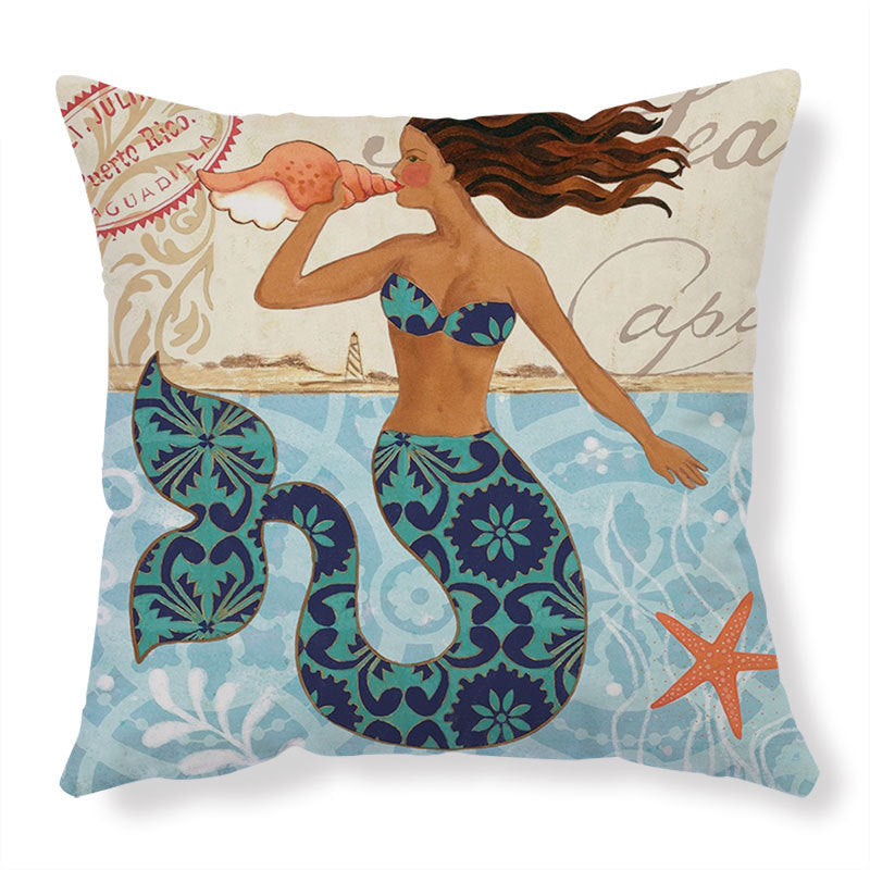 Turtle Printed Cushion Cover – 45x45cm | Modern Throw Pillow Case