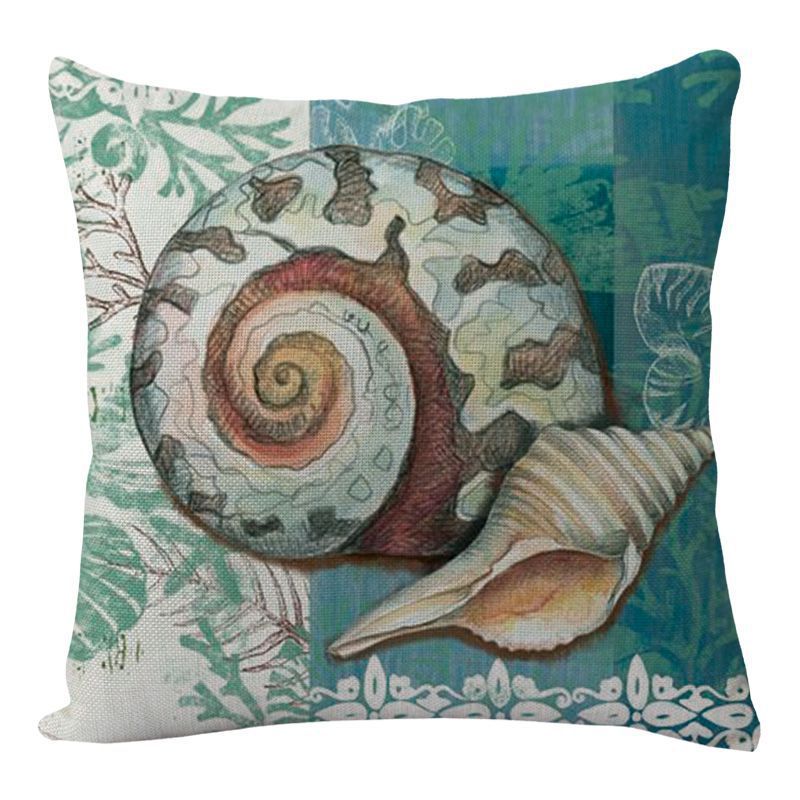 Turtle Printed Cushion Cover – 45x45cm | Modern Throw Pillow Case