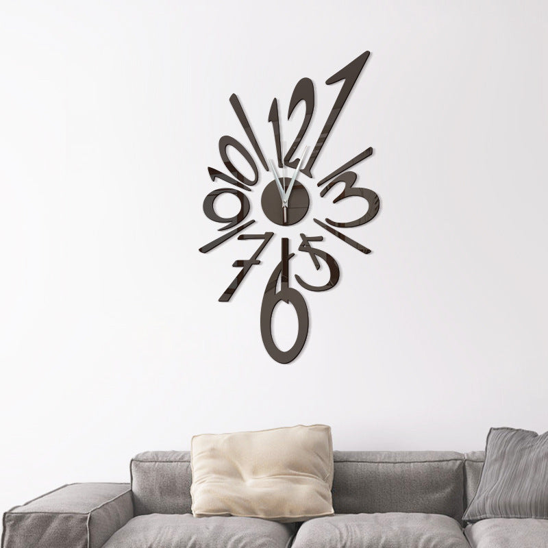 Creative DIY Decoration Fashion Wall Clock Wall Sticker Digital Clock