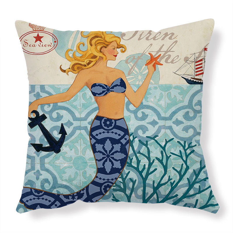 Turtle Printed Cushion Cover – 45x45cm | Modern Throw Pillow Case