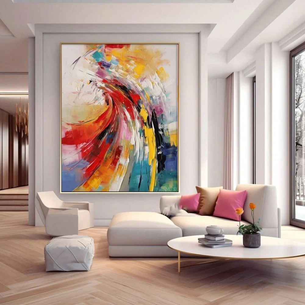 Handmade Oil Painting Canvas Wall Art Decoration Hand Painted Modern Abstract For Living Room Home Decor No Frame