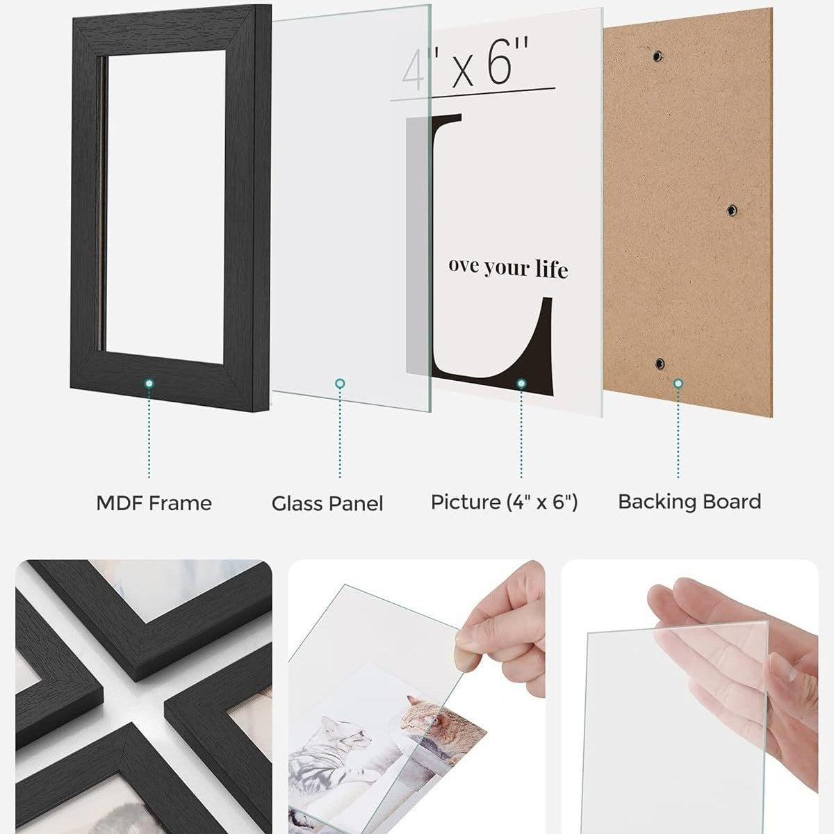 4x 6 Pasteup Wall Decoration Pasteup Photo Frame