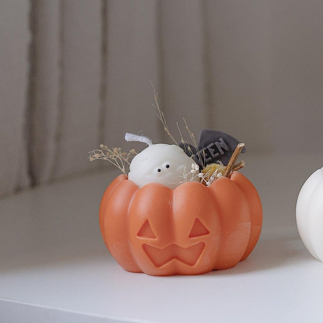 Halloween Silicone Mold Aromatherapy Candle Making Ghost Pumpkin Candle Mould